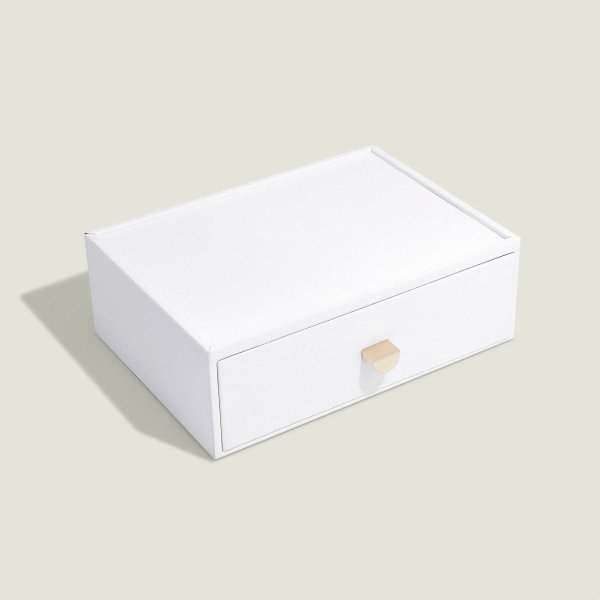 Stackers Fehér pebble classic fiókos 3 fakkos ékszertálca 75805