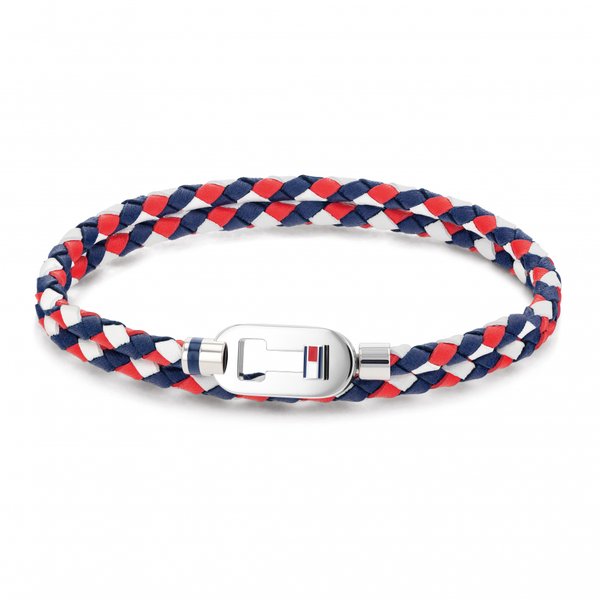 Tommy Hilfiger Duplasoros fonott bőr színes férfi karkötő  2790387