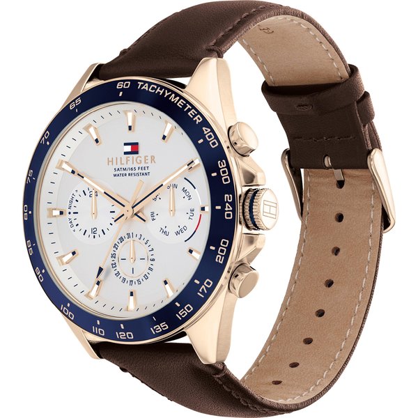 Tommy Hilfiger Owen  barna bőrszíjas férfi óra 1791966