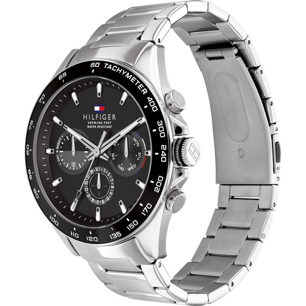 Tommy Hilfiger Owen ezüst színű fekete számlapos férfi óra 1791967