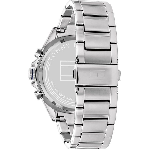 Tommy Hilfiger Owen ezüst színű kék számlapos férfi óra 1791968