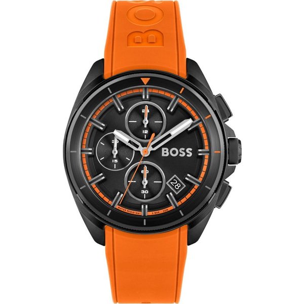 Boss Volane narancs szilikon szíjas férfi óra 1513957