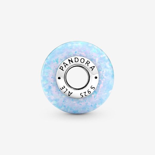 Pandora ékszer Opálos óceán kék muránói üveg charm 791691C01