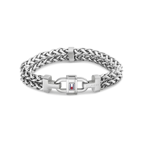 Tommy Hilfiger Nemesacél duplasoros férfi karkötő 2790364