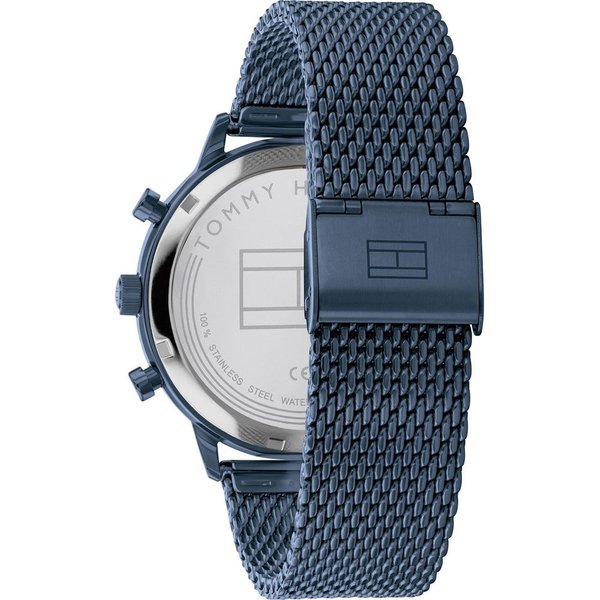 Tommy Hilfiger Leonard kék mesh szíjas férfi óra 1791990