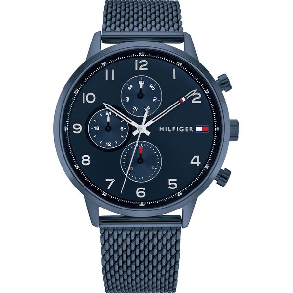 Tommy Hilfiger Leonard kék mesh szíjas férfi óra 1791990