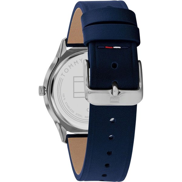 Tommy Hilfiger Adrian sötétkék bőr szíjas férfi óra 1710467