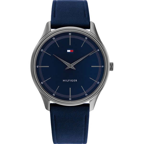 Tommy Hilfiger Adrian sötétkék bőr szíjas férfi óra 1710467