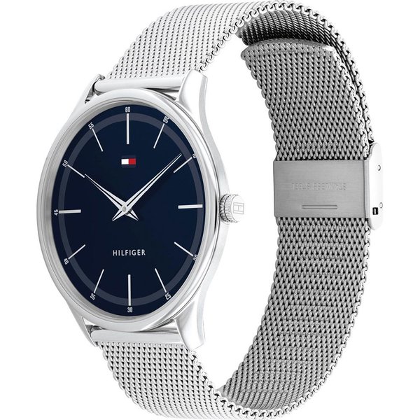 Tommy Hilfiger Adrian ezüst színű mesh szíjas férfi óra 1710468