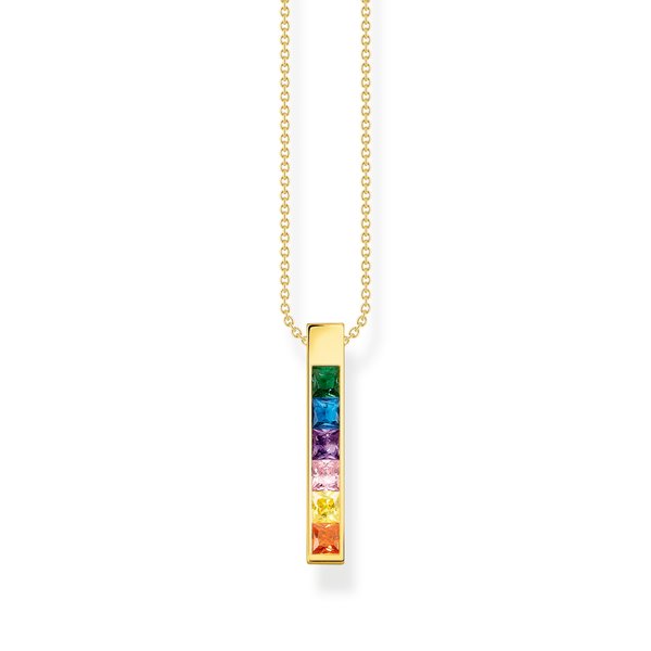 Thomas Sabo Csiszolt köves aranyozott ezüst nyaklánc KE2113-971-7-L45V