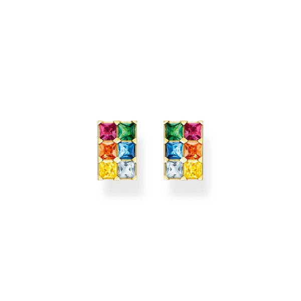 Thomas Sabo Aranyozott ezüst fülbevaló csiszolt színes kövekkel H2251-996-7