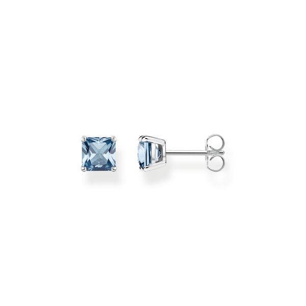 Thomas Sabo Ezüst fülbevaló szögletes világoskék kővel H2174-009-1
