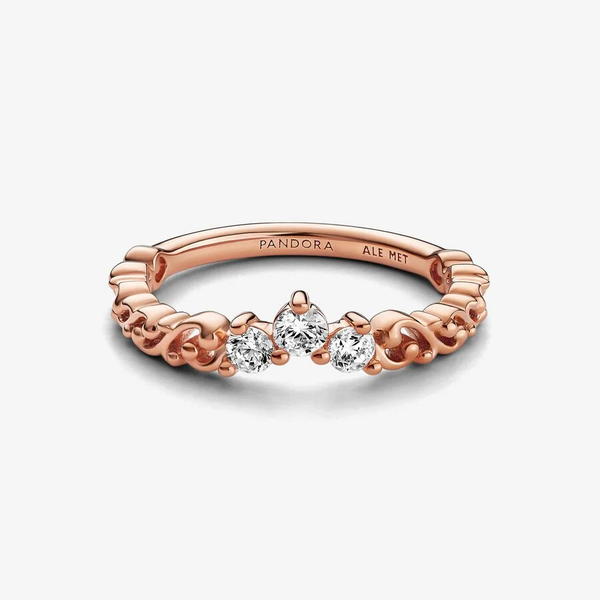 Pandora ékszer Fejedelmi tiara rozé gyűrű 