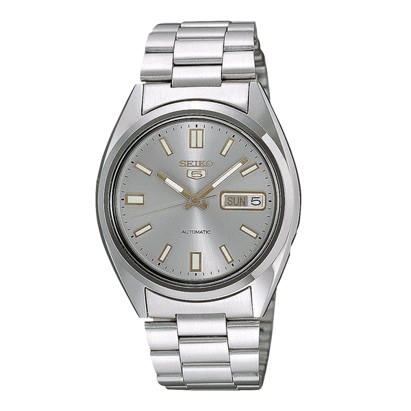 Seiko 5 ezüst színű automata férfi óra SNXS75K1