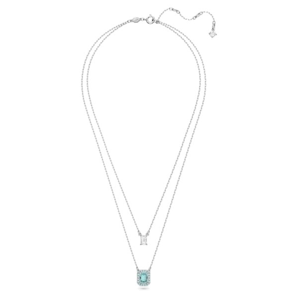 Swarovski Millenia ezüst színű dupla nyaklánc kék kristállyal 5640557