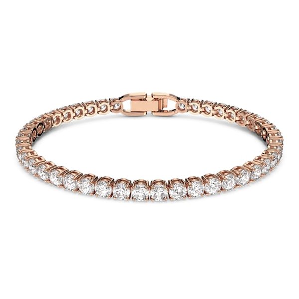Swarovski Tennis deluxe rozé karkötő kristályokkal 5464948