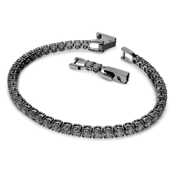 Swarovski Tennis deluxe ruthénium bevonatú karkötő kristályokkal 5514655