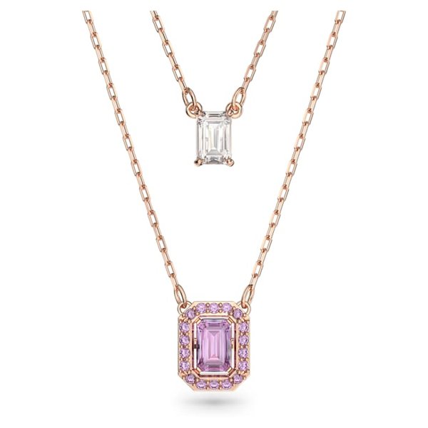 Swarovski Millenia dupla rozé nyaklánc rózsaszín kristállyal 5640558