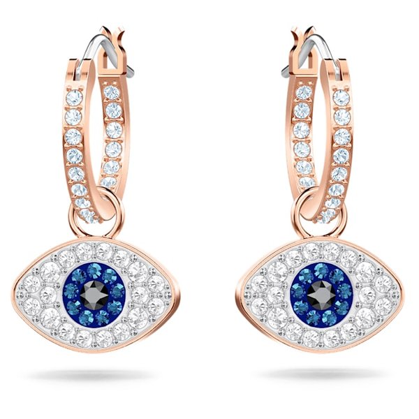 Swarovski Nazar szeme rozé függő fülbevaló kristályokkal 5425857