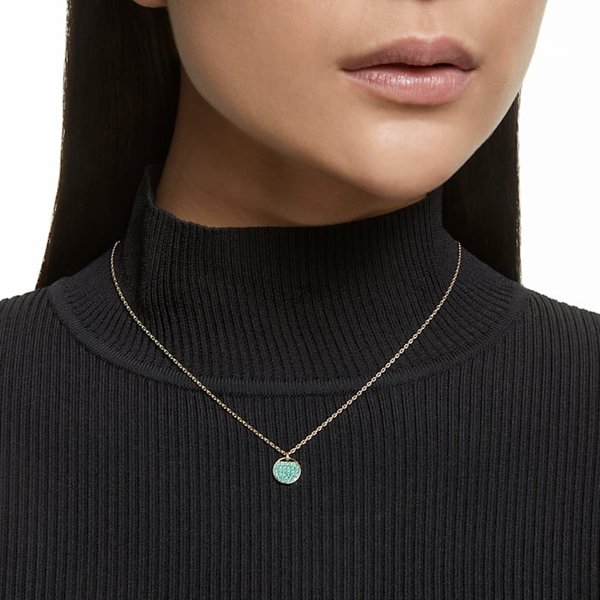 Swarovski Ginger arany tónusú nyaklánc zöld kristályokkal 5642939