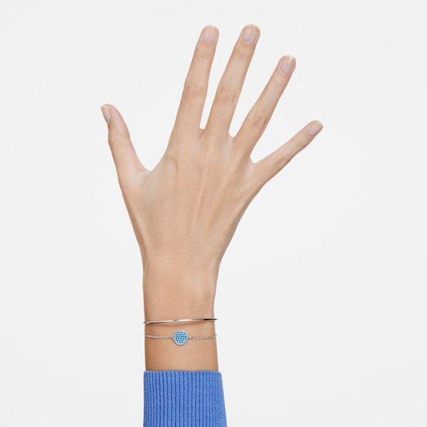 Swarovski Ginger ezüst színű karperec kék kristállyal 5642950