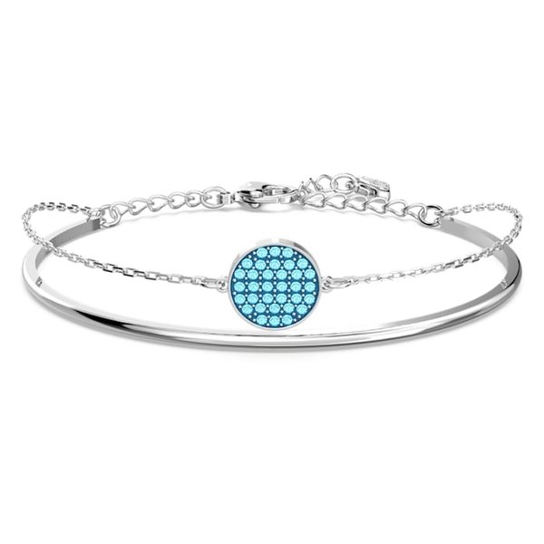 Swarovski Ginger ezüst színű karperec kék kristállyal 5642950