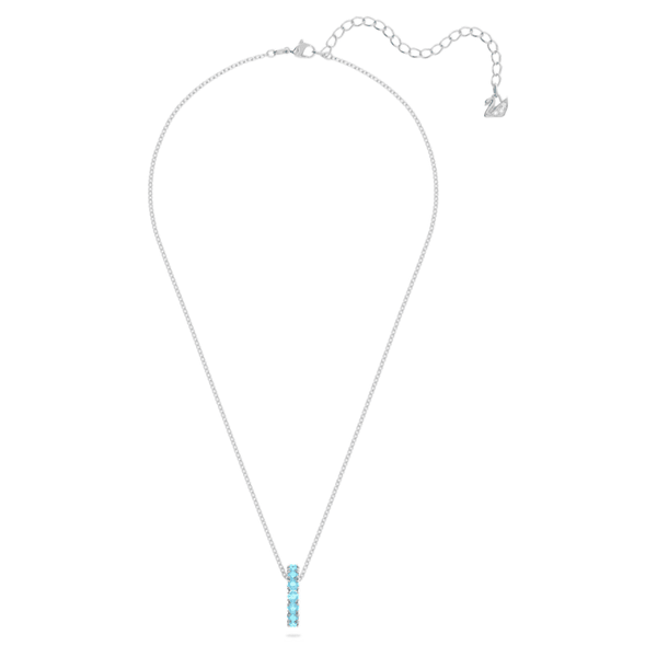 Swarovski Exalta ezüst színű nyaklánc kék kristályokkal 5643754