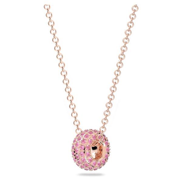 Swarovski Stone rozé nyaklánc rózsaszín kristállyal 5642887