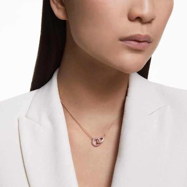 Swarovski Stone dupla karika rozé nyaklánc 5642884