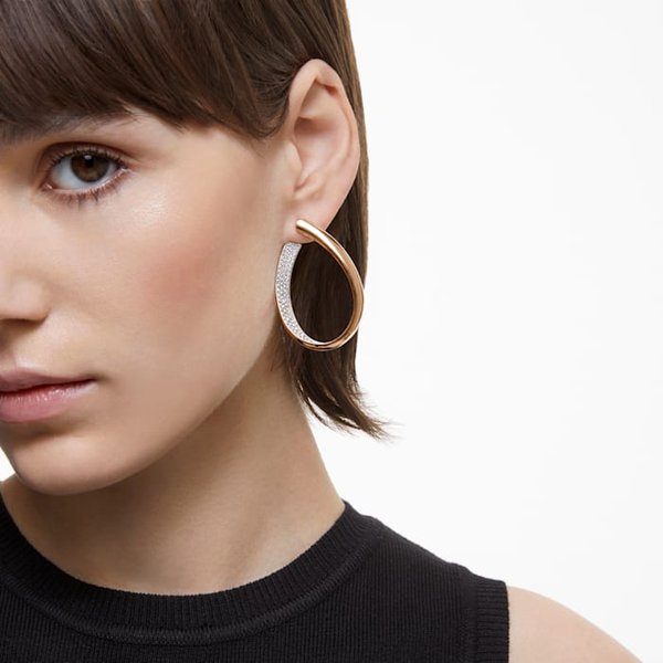 Swarovski Exist rozé színű közepes fülbevaló kristályokkal 5636960