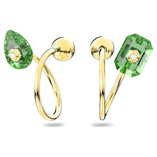 Swarovski Numina arany tónusú karika fülbevaló zöld kristállyal 5613541
