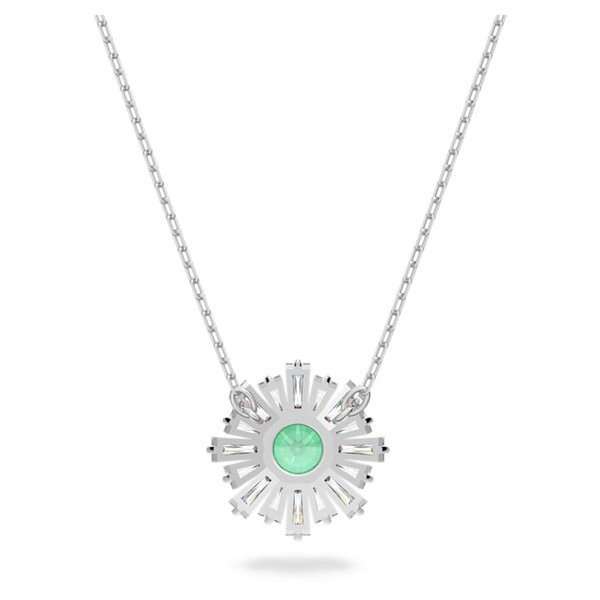 Swarovski Sunshine ezüst színű nyaklánc zöld kristállyal 5642963