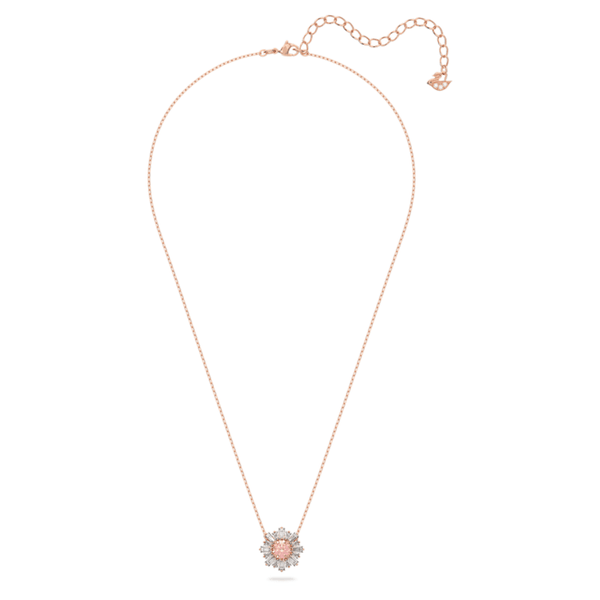 Swarovski Sunshine rozé nyaklánc rózsaszín és fehér kristályokkal 5642961