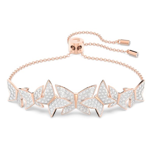 Swarovski Lilia rozé állítható pillangós karkötő 5636430