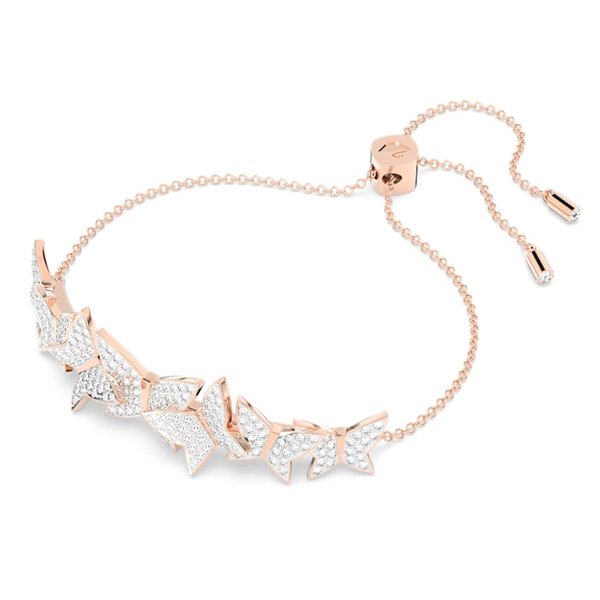 Swarovski Lilia rozé állítható pillangós karkötő 5636430