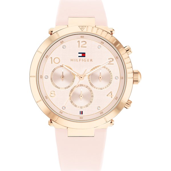 Tommy Hilfiger Emery rózsaszín szilikon szíjas rozé női óra 1782492