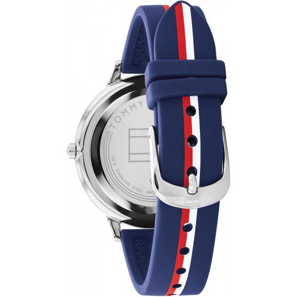 Tommy Hilfiger Samantha ezüst számlapos kék szilikon szíjas női óra 1782499