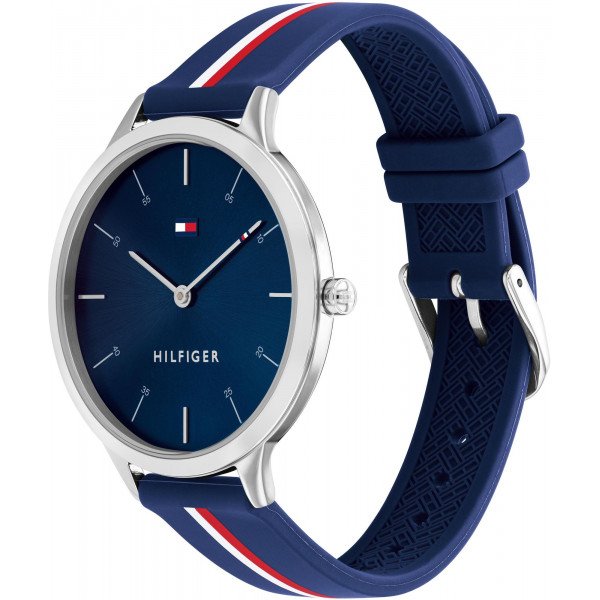 Tommy Hilfiger Samantha ezüst számlapos kék szilikon szíjas női óra 1782499