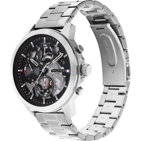 Tommy Hilfiger Henry ezüst színű férfi óra fekete számlappal 1710477