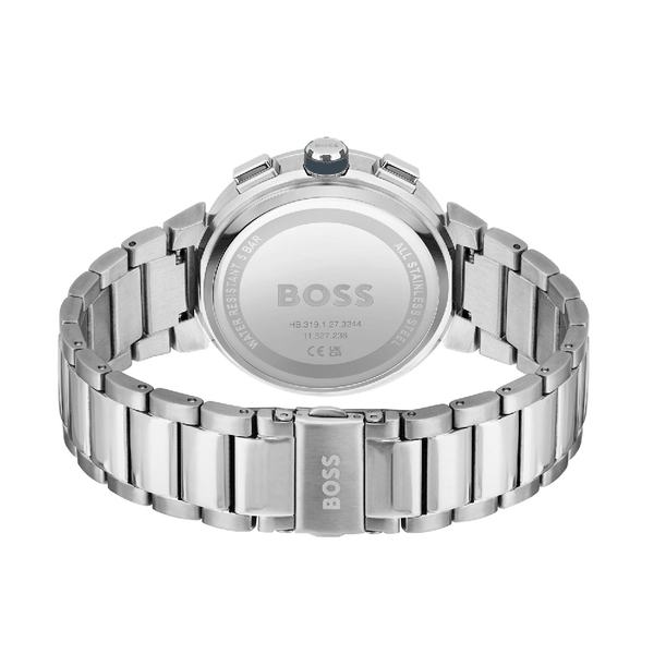 Boss One nemesacél kronográf férfi óra kék számlappal 1513999