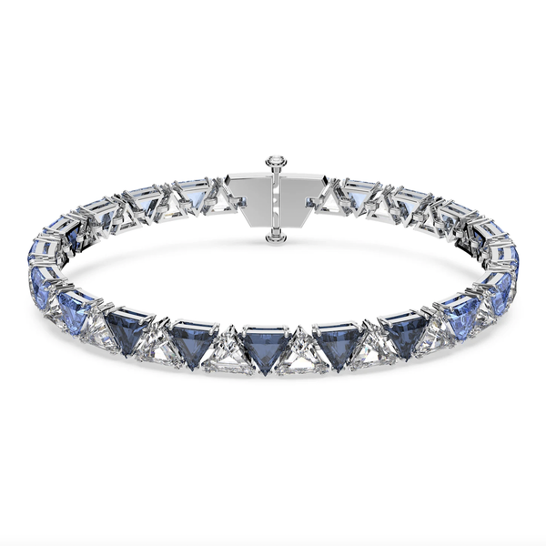 Swarovski Ortyx kék fehér kristályos ezüst színű karkötő 5614925