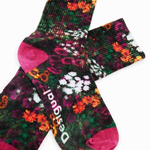 Desigual Sock flowers színes zokni 22WALA11