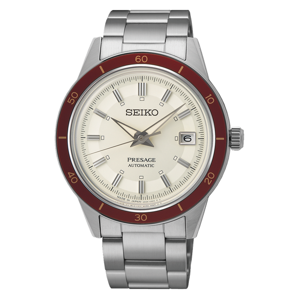 Seiko Presage Style 60's 'Ruby' bézs férfi automata karóra SRPH93J1