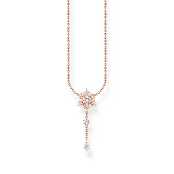 Thomas Sabo Hópelyhes rozé nyaklánc cirkóniával KE2171-416-14-L45v