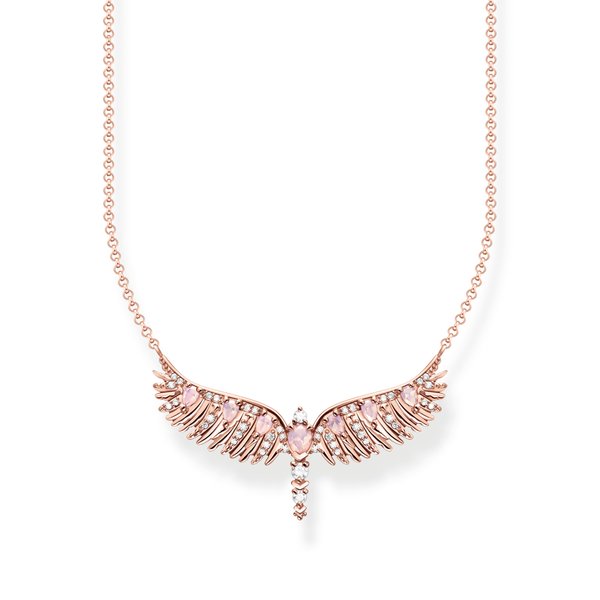 Thomas Sabo Dupla főnix szárny rozé nyaklánc rózsaszín kővel KE2169-323-9-L45v
