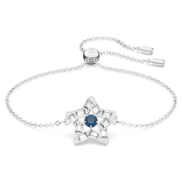 Swarovski Stella fehér kék kristályos ezüst színű karkötő 5639187