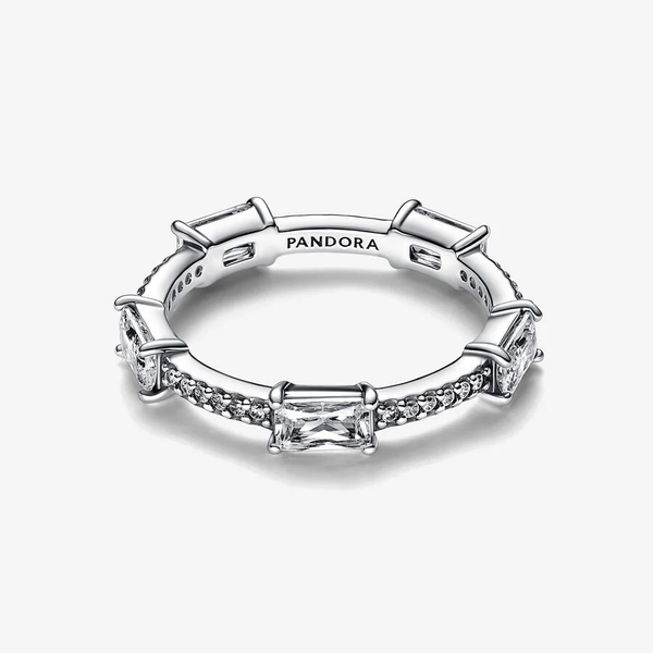 Pandora ékszer Ezüst gyűrű téglalap alakú cirkóniával 
