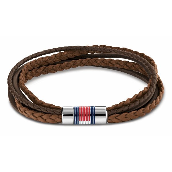 Tommy Hilfiger Többsoros barna bőr karkötő 2790425