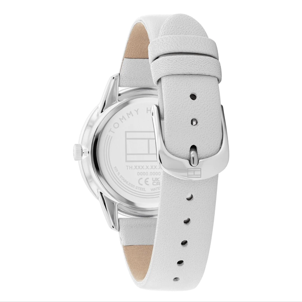 Tommy Hilfiger Paige szürke bőr szíjas ezüst színű női óra 1782542
