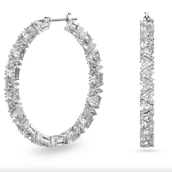 Swarovski Ortyx ezüst színű karika fülbevaló kristállyal 5632466